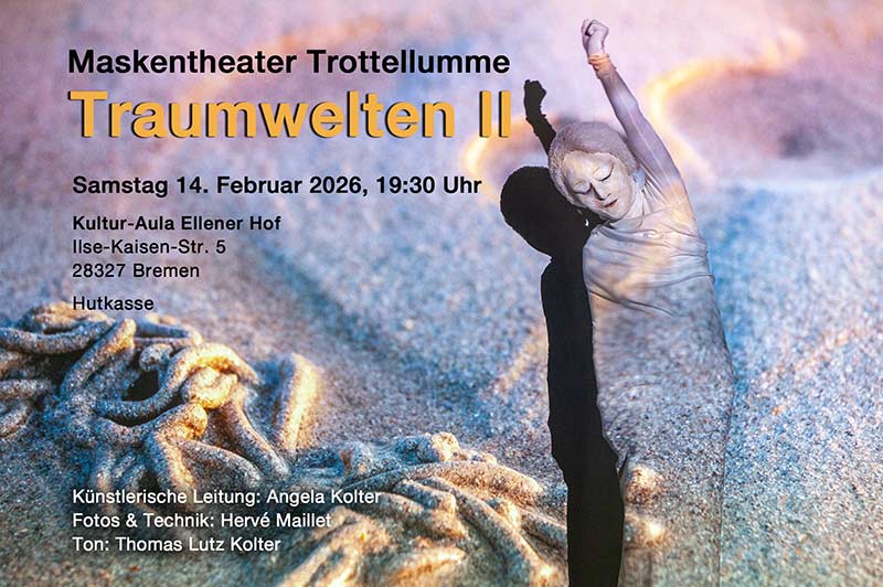 Einladung Maskentheater Trottellumme Traumwelten II